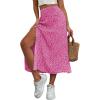 imageAvanova Womens Boho Leopard Print Thigh High Waist A Line Split Midi SkirtFloral Red a