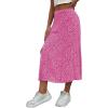 imageAvanova Womens Boho Leopard Print Thigh High Waist A Line Split Midi SkirtFloral Red a