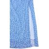 imageAvanova Womens Mesh Slit Split Long Skirts High Waisted Sexy Summer Maxi SkirtsBlue Floral