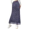 imageAvanova Womens Mesh Slit Split Long Skirts High Waisted Sexy Summer Maxi SkirtsBlue Floral B