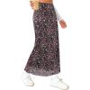 imageAvanova Womens Mesh Slit Split Long Skirts High Waisted Sexy Summer Maxi SkirtsFloral Muti