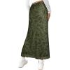 imageAvanova Womens Mesh Slit Split Long Skirts High Waisted Sexy Summer Maxi SkirtsGreen Floral