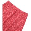 imageAvanova Womens Mesh Slit Split Long Skirts High Waisted Sexy Summer Maxi SkirtsRed Floral