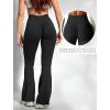 imageBootcut Flare Leggings for Women Tummy Control High Waist Crossover Scrunch Butt Leggings Wide Leg Yoga Pants Black01b0 Scrunch Butt Black