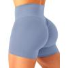imageScrunch Butt Gym Shorts High Waisted Workout Biker Shorts Running Athletic Booty Shorts for Women Black2 Blue