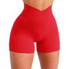 imageScrunch Butt Gym Shorts High Waisted Workout Biker Shorts Running Athletic Booty Shorts for Women Black2 Fire Red