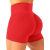 imageScrunch Butt Gym Shorts High Waisted Workout Biker Shorts Running Athletic Booty Shorts for Women Black2 Fire Red
