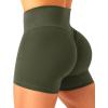 imageScrunch Butt Gym Shorts High Waisted Workout Biker Shorts Running Athletic Booty Shorts for Women Black2 Olive Green