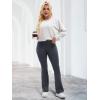 imageTapata Flare Leggings for Women 28303234 Petite Tall Long Inseam Butt Lift Yoga Pants with Pockets Gym Scrunch WorkoutDark Grey