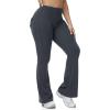 imageTapata Flare Leggings for Women 28303234 Petite Tall Long Inseam Butt Lift Yoga Pants with Pockets Gym Scrunch WorkoutDark Grey