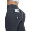 imageTapata Flare Leggings for Women 28303234 Petite Tall Long Inseam Butt Lift Yoga Pants with Pockets Gym Scrunch WorkoutDark Grey