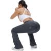 imageTapata Flare Leggings for Women 28303234 Petite Tall Long Inseam Butt Lift Yoga Pants with Pockets Gym Scrunch WorkoutDark Grey