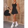 imageTwo Piece Tennis Skirt Sets for Women 2 Piece Mini Skirt Set Pickleball Outfit Golf Skort Athletic Short SkirtBlack