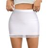 imageAvanova Women Mesh Bodycon Mini Skirt High Waist Ruched Summer Short SkirtWhite