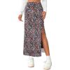 imageAvanova Womens Mesh Slit Split Long Skirts High Waisted Sexy Summer Maxi SkirtsMulti Floral