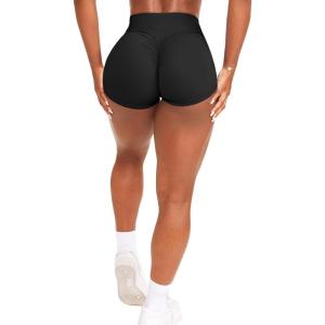imageScrunch Butt Gym Shorts High Waisted Workout Biker Shorts Running Athletic Booty Shorts for Women Black2 Black