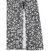 imageAvanova Women Boho Floral Slit Maxi Skirt Split Thigh High Waisted Long Sexy SkirtBlack D