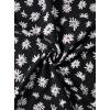 imageAvanova Women Boho Floral Slit Maxi Skirt Split Thigh High Waisted Long Sexy SkirtBlack Daisy