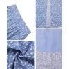 imageAvanova Women Boho Floral Slit Maxi Skirt Split Thigh High Waisted Long Sexy SkirtBlue