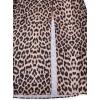 imageAvanova Women Boho Floral Slit Maxi Skirt Split Thigh High Waisted Long Sexy SkirtDark Brown Leopard