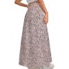 imageAvanova Women Boho Floral Slit Maxi Skirt Split Thigh High Waisted Long Sexy SkirtFloral Multi