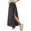 imageAvanova Women Boho Floral Slit Maxi Skirt Split Thigh High Waisted Long Sexy SkirtFloral Pink