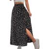 imageAvanova Women Boho Floral Slit Maxi Skirt Split Thigh High Waisted Long Sexy SkirtFloral Pink