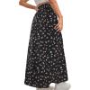 imageAvanova Women Boho Floral Slit Maxi Skirt Split Thigh High Waisted Long Sexy SkirtFloral Pink