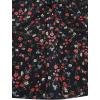 imageAvanova Women Boho Floral Slit Maxi Skirt Split Thigh High Waisted Long Sexy SkirtFloral Red