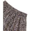 imageAvanova Women Boho Floral Slit Maxi Skirt Split Thigh High Waisted Long Sexy SkirtLeopard Brown