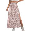imageAvanova Women Boho Floral Slit Maxi Skirt Split Thigh High Waisted Long Sexy SkirtPink Floral