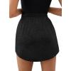 imageAvanova Women Drawstring Sweat Skirt Mini Skort Elastic High Waisted Short SkirtBlack P