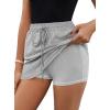 imageAvanova Women Drawstring Sweat Skirt Mini Skort Elastic High Waisted Short SkirtGrey
