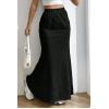 imageAvanova Women High Waisted Mermaid Skirt Drawstring Pocket Maxi Long SkirtBlack