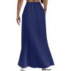 imageAvanova Women High Waisted Mermaid Skirt Drawstring Pocket Maxi Long SkirtBlue