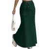 imageAvanova Women High Waisted Mermaid Skirt Drawstring Pocket Maxi Long SkirtGreen