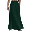 imageAvanova Women High Waisted Mermaid Skirt Drawstring Pocket Maxi Long SkirtGreen