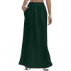 imageAvanova Women High Waisted Mermaid Skirt Drawstring Pocket Maxi Long SkirtGreen