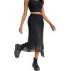 imageAvanova Women Mesh Asymmetrical Mermaid Midi Skirt High Waist Fishtail Long SkirtBlack