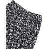 imageAvanova Women Mesh Asymmetrical Mermaid Midi Skirt High Waist Fishtail Long SkirtFloral Black D