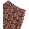 imageAvanova Women Mesh Asymmetrical Mermaid Midi Skirt High Waist Fishtail Long SkirtFloral Brown