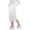 imageAvanova Women Slit Midi Skirt High Waisted Split Summer Casual Drawstring Pockets Sweat SkirtWhite