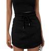 imageAvanova Women Drawstring Sweat Skirt Mini Skort Elastic High Waisted Short SkirtBlack