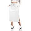 imageAvanova Women Slit Midi Skirt High Waisted Split Summer Casual Drawstring Pockets Sweat SkirtWhite