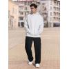 imageTapata Mens 283032 Fleece Lined Corduroy Cargo Pants Heavyweight Baggy Sweatpants Casual Elastic Waist SlacksBlack