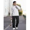 imageTapata Mens 283032 Fleece Lined Corduroy Cargo Pants Heavyweight Baggy Sweatpants Casual Elastic Waist SlacksBlack