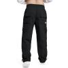 imageTapata Mens 283032 Fleece Lined Corduroy Cargo Pants Heavyweight Baggy Sweatpants Casual Elastic Waist SlacksBlack