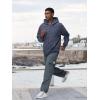 imageTapata Mens 283032 Fleece Lined Corduroy Cargo Pants Heavyweight Baggy Sweatpants Casual Elastic Waist SlacksDark Grey