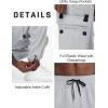 imageTapata Mens 283032 Fleece Lined Corduroy Cargo Pants Heavyweight Baggy Sweatpants Casual Elastic Waist SlacksLight Grey