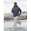imageTapata Mens 283032 Fleece Lined Corduroy Cargo Pants Heavyweight Baggy Sweatpants Casual Elastic Waist SlacksLight Grey
